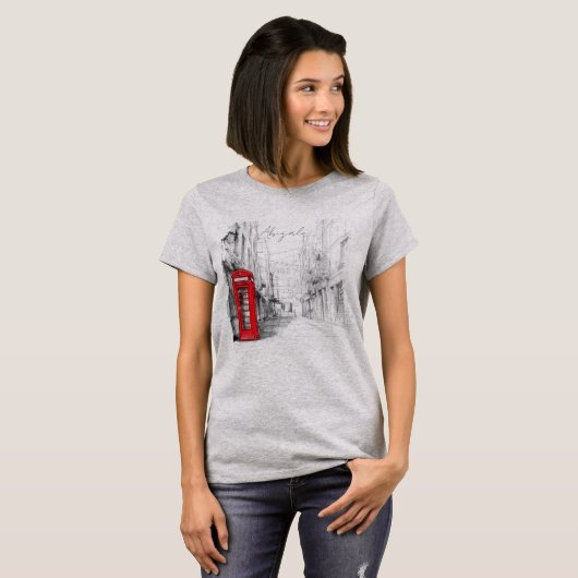 London Red Booth Artistic No Underbase T-shirt (Voorkant volledig)