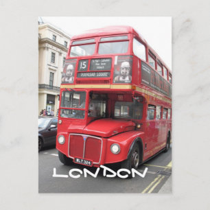 London Red Bus briefkaart