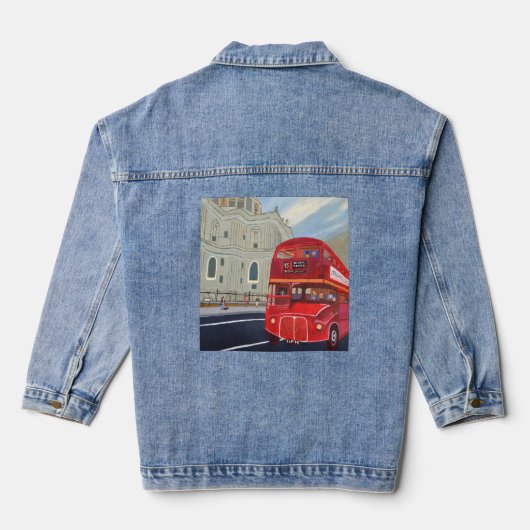 London Red Bus Denim Jacket (Achterkant)