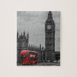 London Red Bus en Big Ben Art Travel Legpuzzel