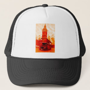 London Red Bus en de Big Ben Trucker Pet