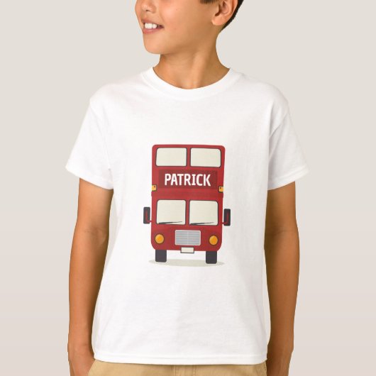 London Red Bus Personalized T-shirt (Voorkant)