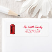 London Red Phone Booth Painting Etiket (Insitu)