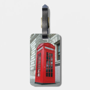 London Red Phone Box Bagagelabel