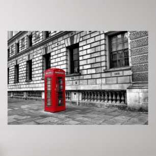 London Red Phone Box - Horizontaal Poster