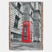 London Red Phone Box Throw Blanket Deken (Voorkant Verticaal)
