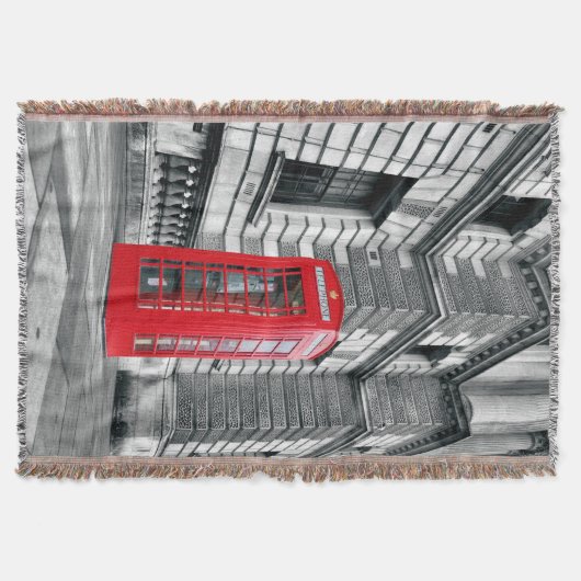 London Red Phone Box Throw Blanket Deken (Voorkant)