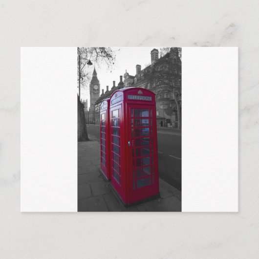 London Red Telefoon box Briefkaart (Voorkant)