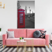 London Red Telefoon box Canvas Afdruk (Insitu (Woonkamer))
