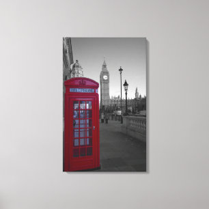 London Red Telefoon box Canvas Afdruk