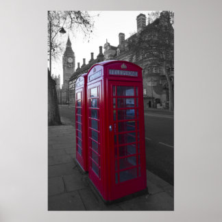 London Red Telefoon box Poster