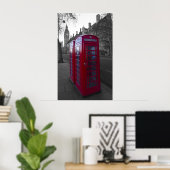 London Red Telefoon box Poster (Thuiskantoor)