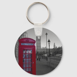 London Red Telefoon box Sleutelhanger