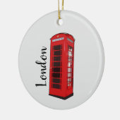 London Red Telephone Booth Illustration Ornament (Links)