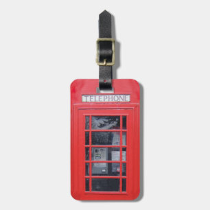 London Red Telephone Box Bagagelabel