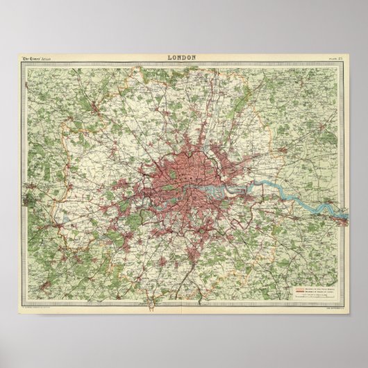 London Region Map Poster (Voorkant)