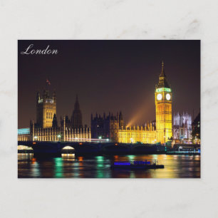 London River Big ben Post Card Briefkaart