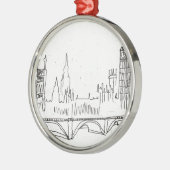 London Sketch Metalen Ornament (Links)