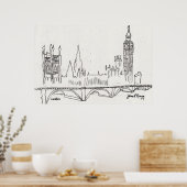 London Sketch Poster (Keuken)
