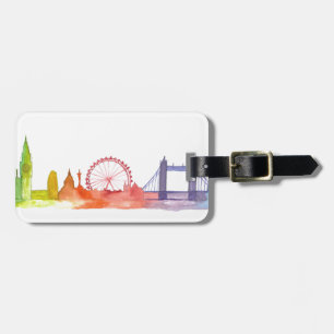London skyline abstract art print bagagelabel