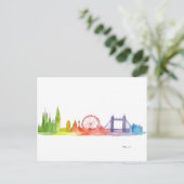 London skyline abstract art print briefkaart (Staand voorkant)