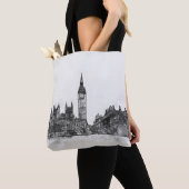 London Skyline Black & White Canvas tas (Dichtbij)