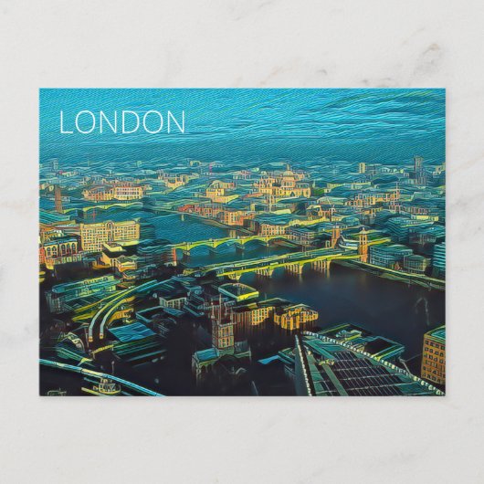 London Skyline Briefkaart (Voorkant)