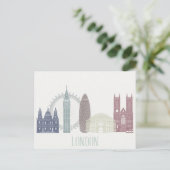 London Skyline Briefkaart (Staand voorkant)