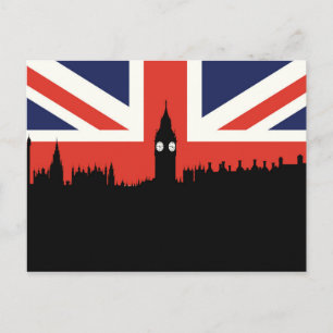 London Skyline   De Britse vlag Briefkaart