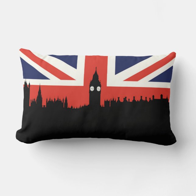 London Skyline | De Britse vlag Kussen (Voorkant)