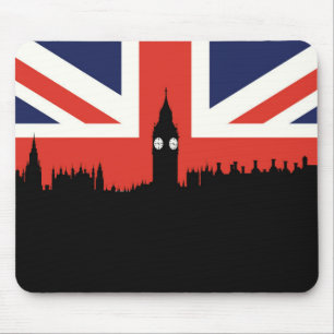 London Skyline   De Britse vlag Muismat