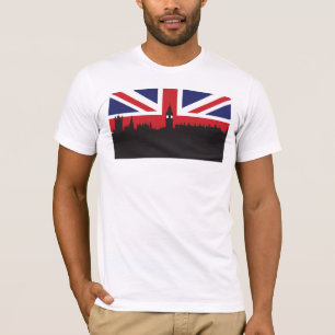 London Skyline   De Britse vlag T-shirt