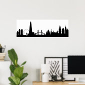 london skyline deco poster (Thuiskantoor)