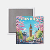 London Skyline Fridge Magnet – iconisch Brits souv Magneet (Voorkant / Achterkant)