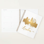 London Skyline Gold Map City England Europe Planner (Display)