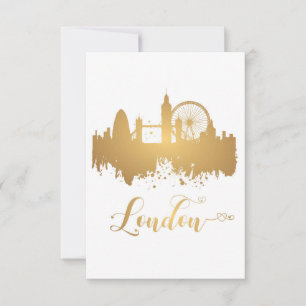 London Skyline Map Briefkaart