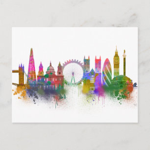 London Skyline - Rainbow Briefkaart