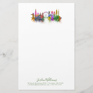 London Skyline - Rainbow Briefpapier