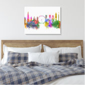 London Skyline - Rainbow Canvas Afdruk (Insitu (Slaapkamer))