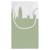 London Skyline Sage Gift Bag Klein Cadeauzakje (Achterkant)