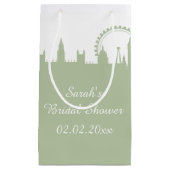 London Skyline Sage Gift Bag Klein Cadeauzakje (Voorkant)