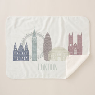London Skyline Sherpa Deken