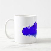 London Skyline Silhouette – Modern Blue Koffiemok (Links)