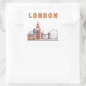 London Skyline Square Stickers (Sac)