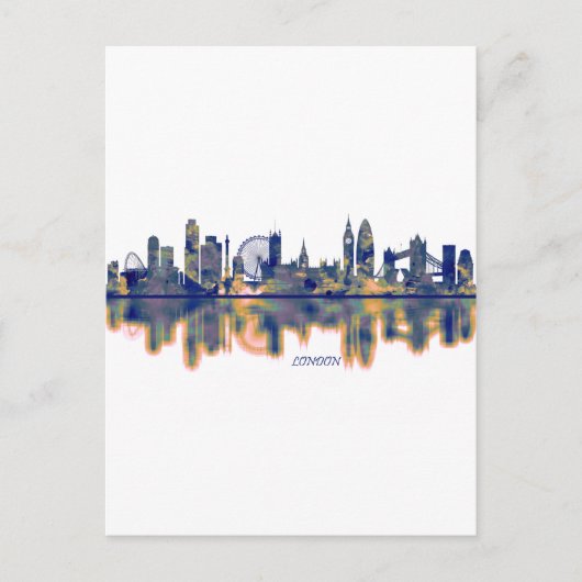 London Skyline Uitnodiging Briefkaart (Voorkant)