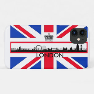 London Skyline Union Jack Flag iPhone 11 Hoesje
