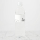 London Skyline | Welkomstbericht Waterfles Etiket (Achterkant)