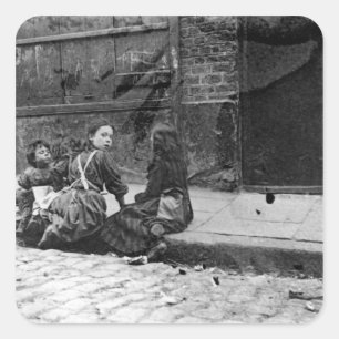 London Slums, Twine Court Vierkante Sticker