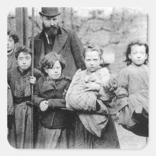 London Slums Vierkante Sticker (Voorkant)