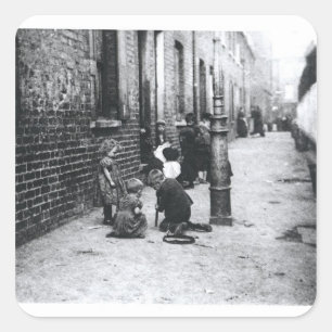 London Slums Vierkante Sticker